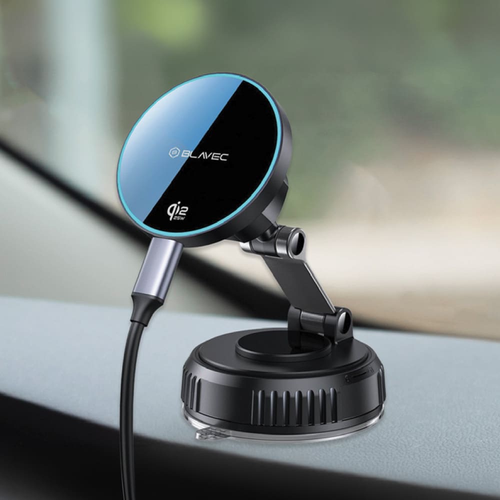 Auto držač Qi2.2 25W MagSafe s indukcijskim punjačem Blavec