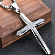 Ogrlica SI-39020 Cross - Srebrna / 60cm KP39020