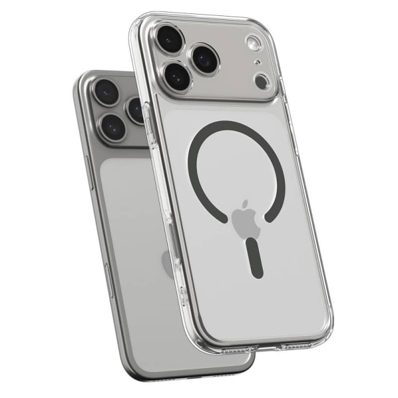 Spigen Ultra Hybrid s MagSafeom za Apple iPhone 17 Pro Clear Graphite ACS10347