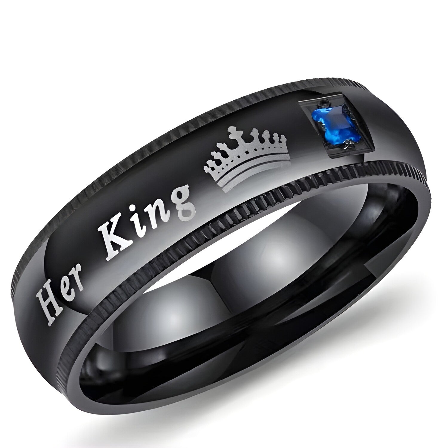Prsten Her King - Crna / 69mm KP31834