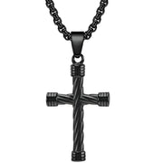 Ogrlica HO-34545 Cross - Crna KP34545