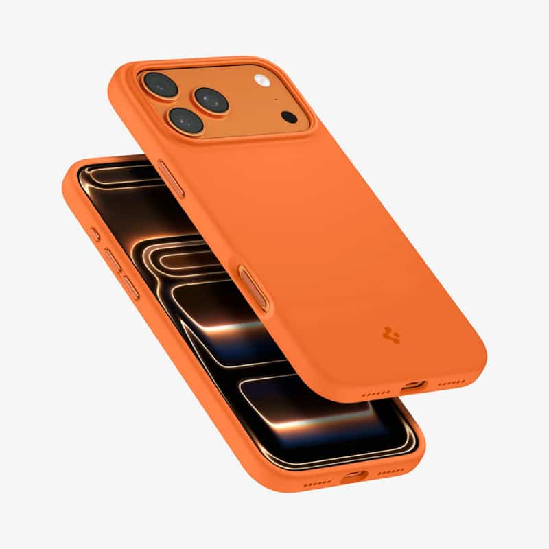 Spigen silikonska futrola s MagSafeom za Apple iPhone 17 Pro Cosmic Orange ACS11379