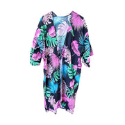 Kaftan Leaf Print Fuxia