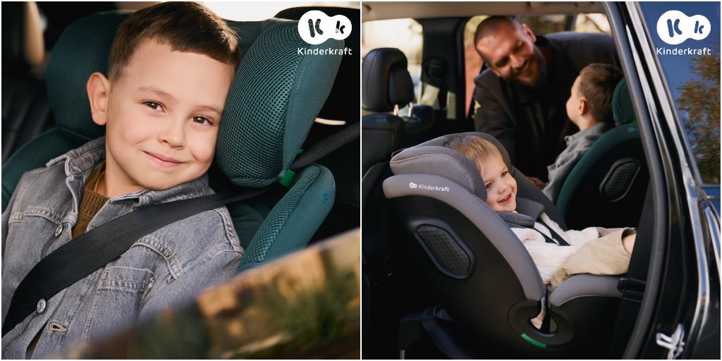 Kinderkraft autosjedalica XRIDER 2 i-Size 0-36 kg (40-150 cm) 360, crna