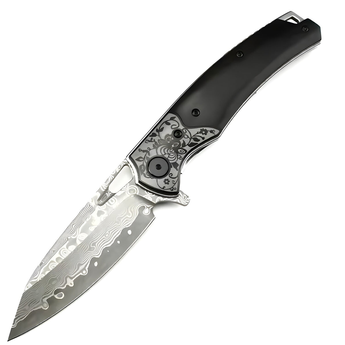 Damaški outdoor sklopivi nož MA-31695 - Crni KP31695
