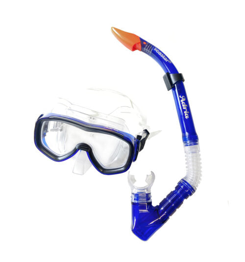 Maska s disalicom Helios – PVC set za ronjenje za odrasle Tamno Plava