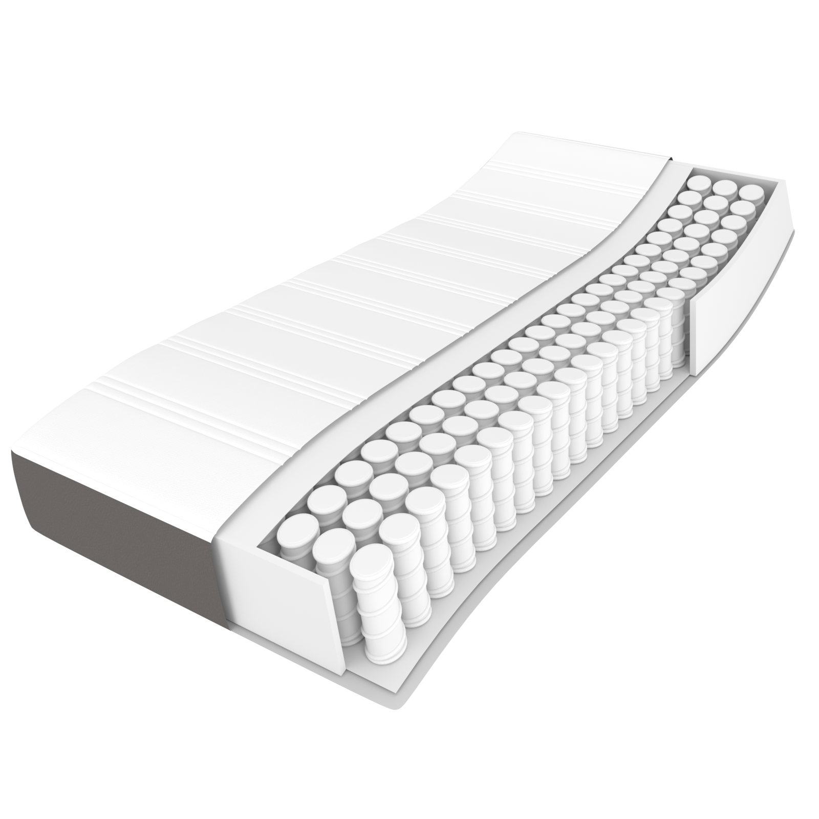 Madrac s džepičastim oprugama srednje tvrdoće sivi 160x200x20 cm umjetne kože