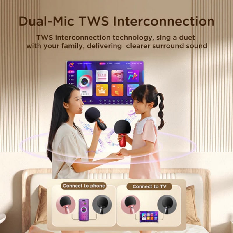 Karaoke mikrofon Bluetooth Joyroom JR-MC6 crni