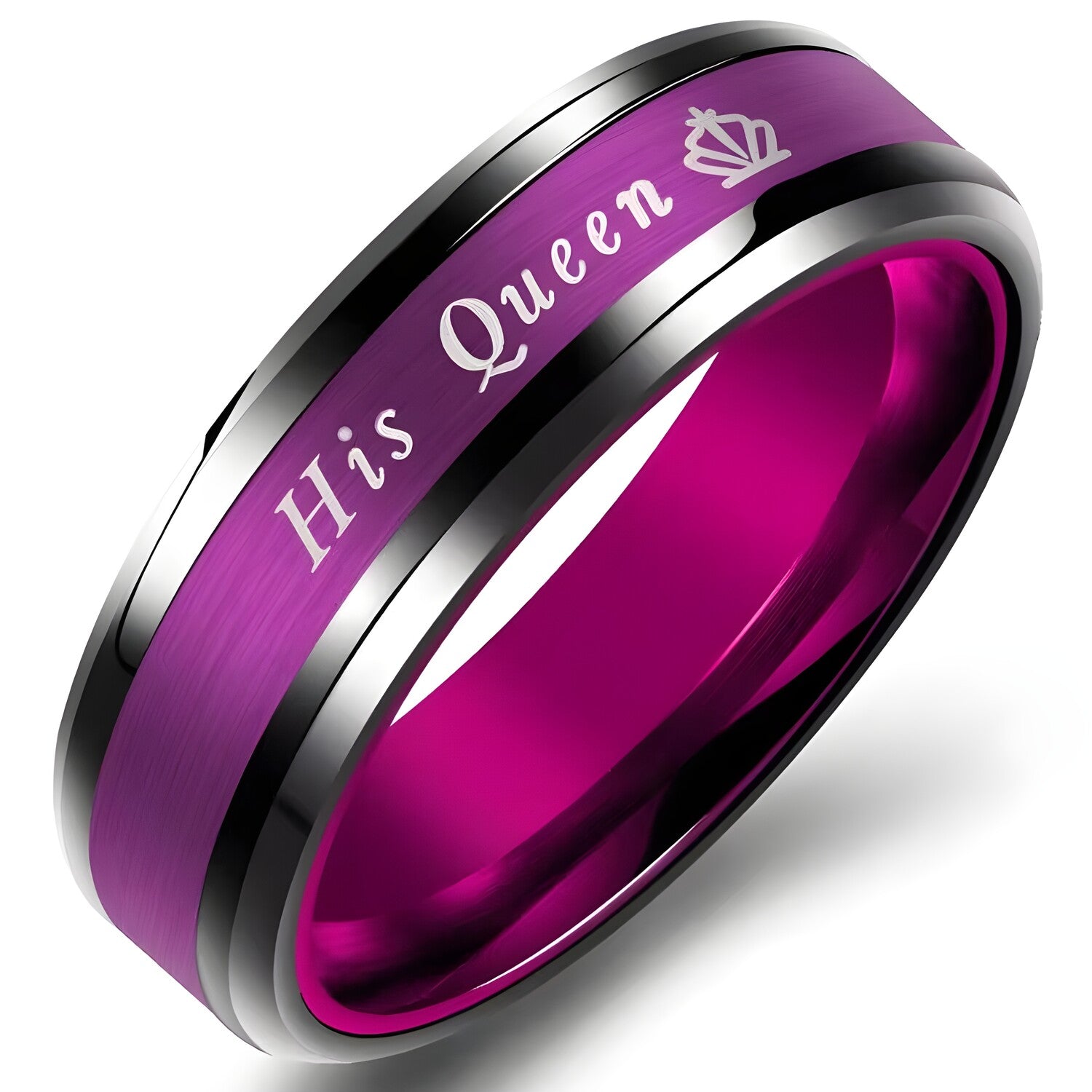 Prsten My Queen - Crna / Ljubičasta / 52mm KP32106