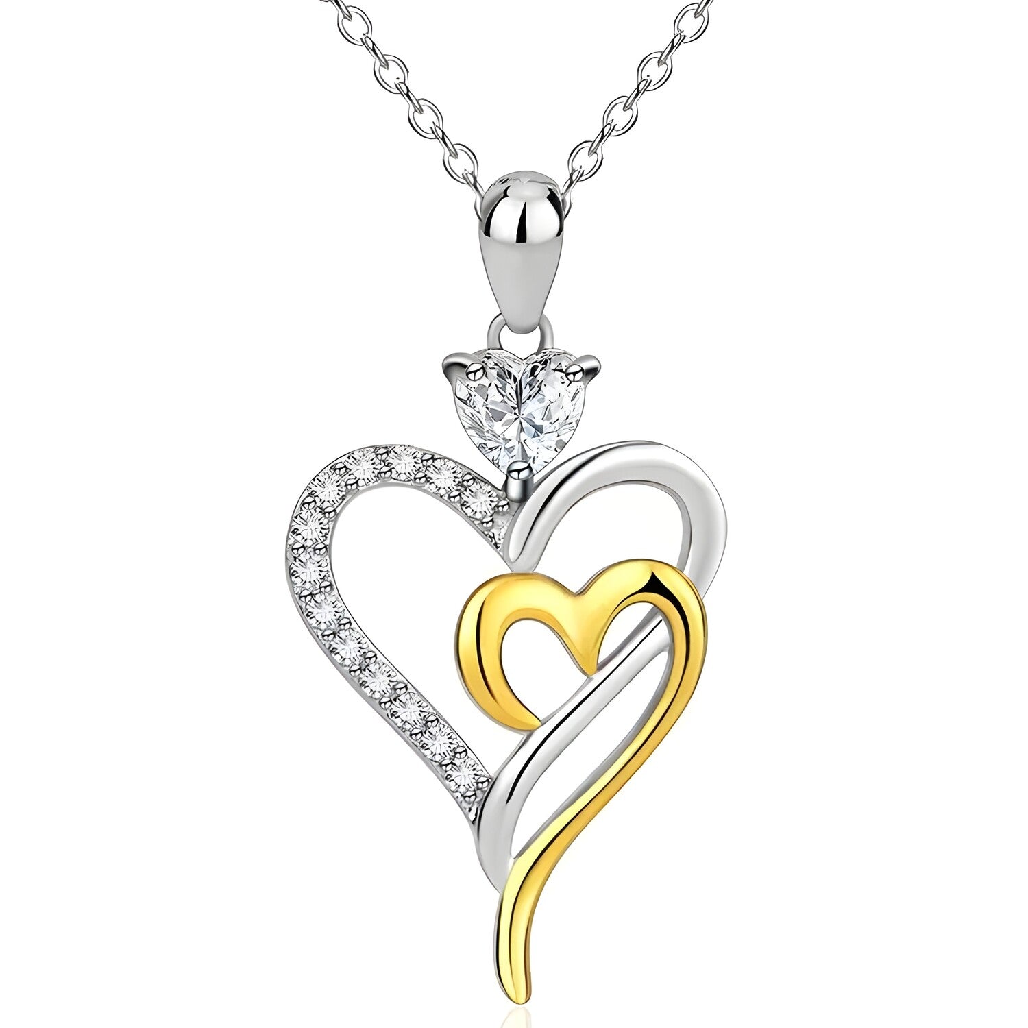 Ogrlica NE-28754 - Srebrna / Zlatna KP28754