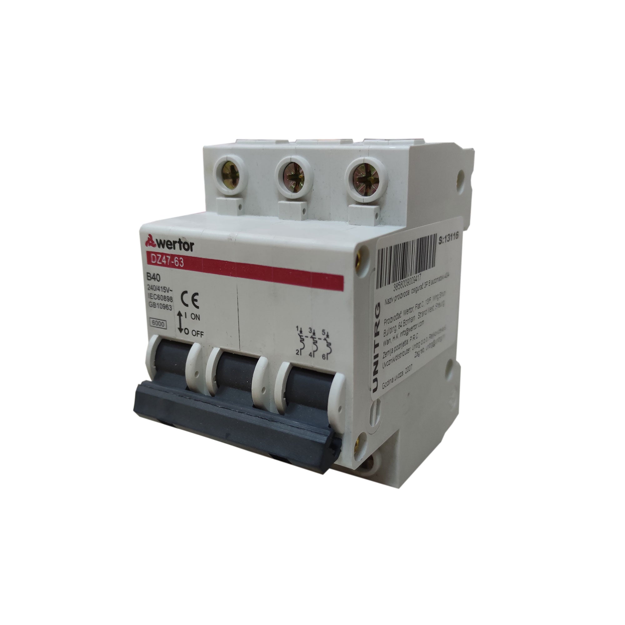 Osigurač 3P B automatski 40A