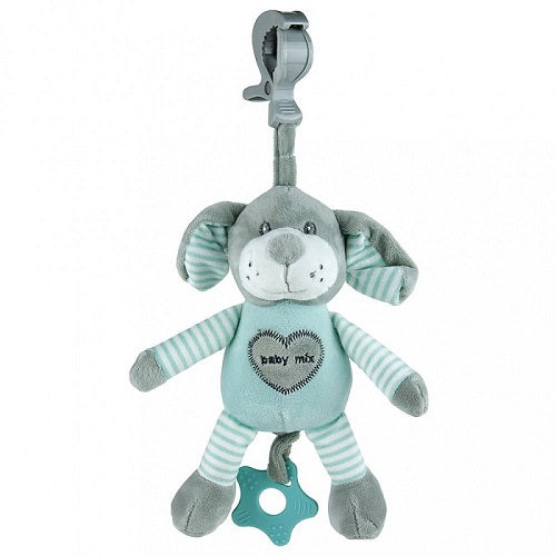 Plišani zeko s vibracijom grey&mint