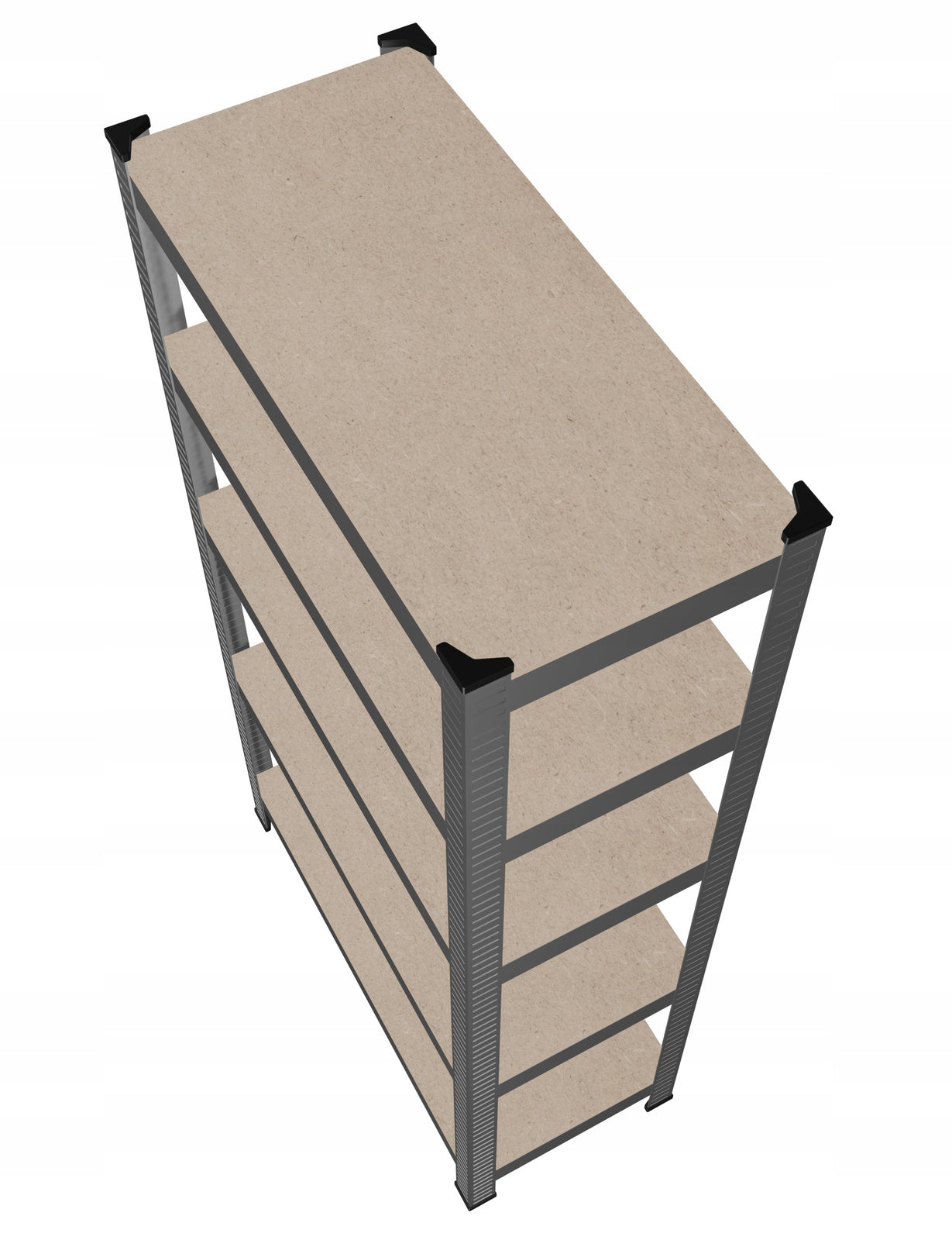 Polica s 6 razina 222 x 110 x 50 cm (nosivost 1050 kg) - siva