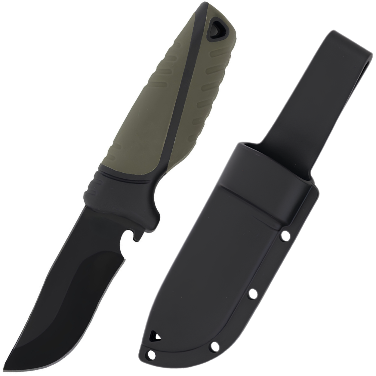 Outdoorovski nož CHB - 41021 - Crna / Zelena / Tip3 KP41021