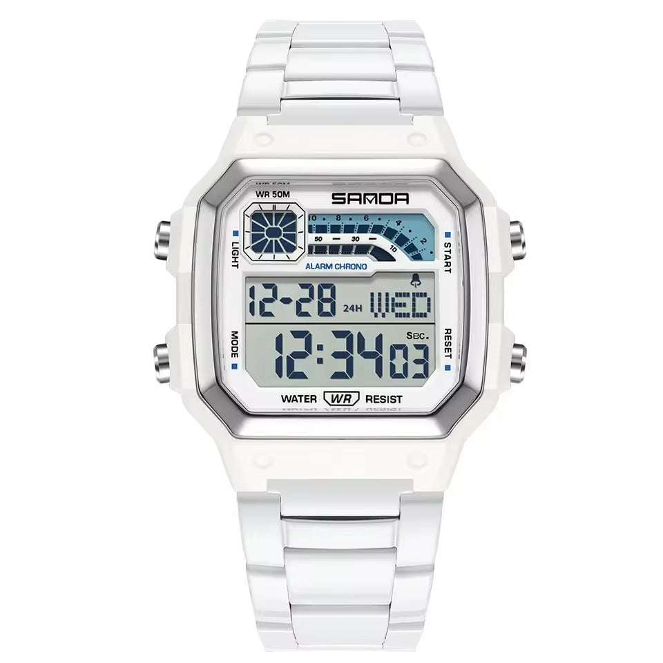 Digitalni sat SANDA BI-41799 - Bijeli / Srebrni KP41799