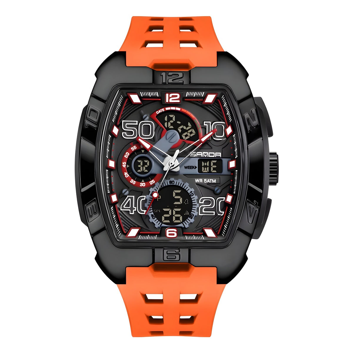 Muški sat SANDA DU-41836 - Narančasta / Crna KP41836