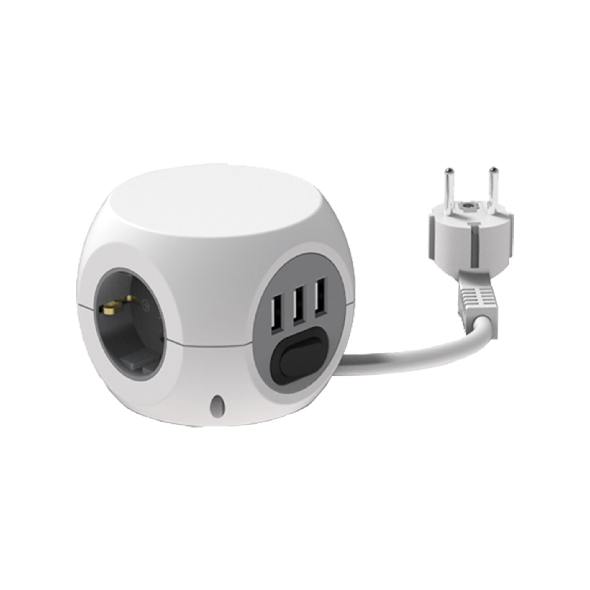 PP3/1,5/3USB punjač priključnica Mini Cube 3/3USB 1,5met