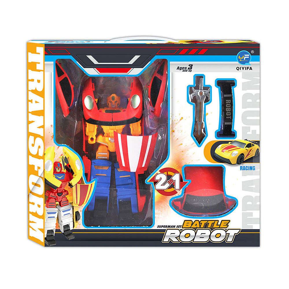 Robot Transform Battle Car – automobil i robot u jednom Plava