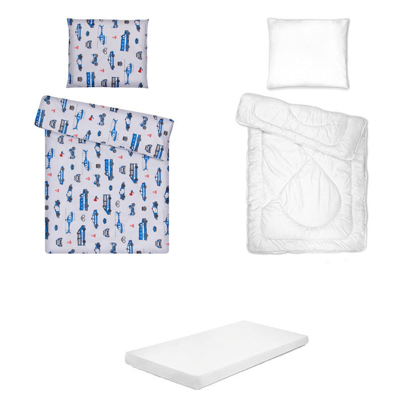 Posteljina set 5 elemenata za krevet 160x80 cm uzorak-32