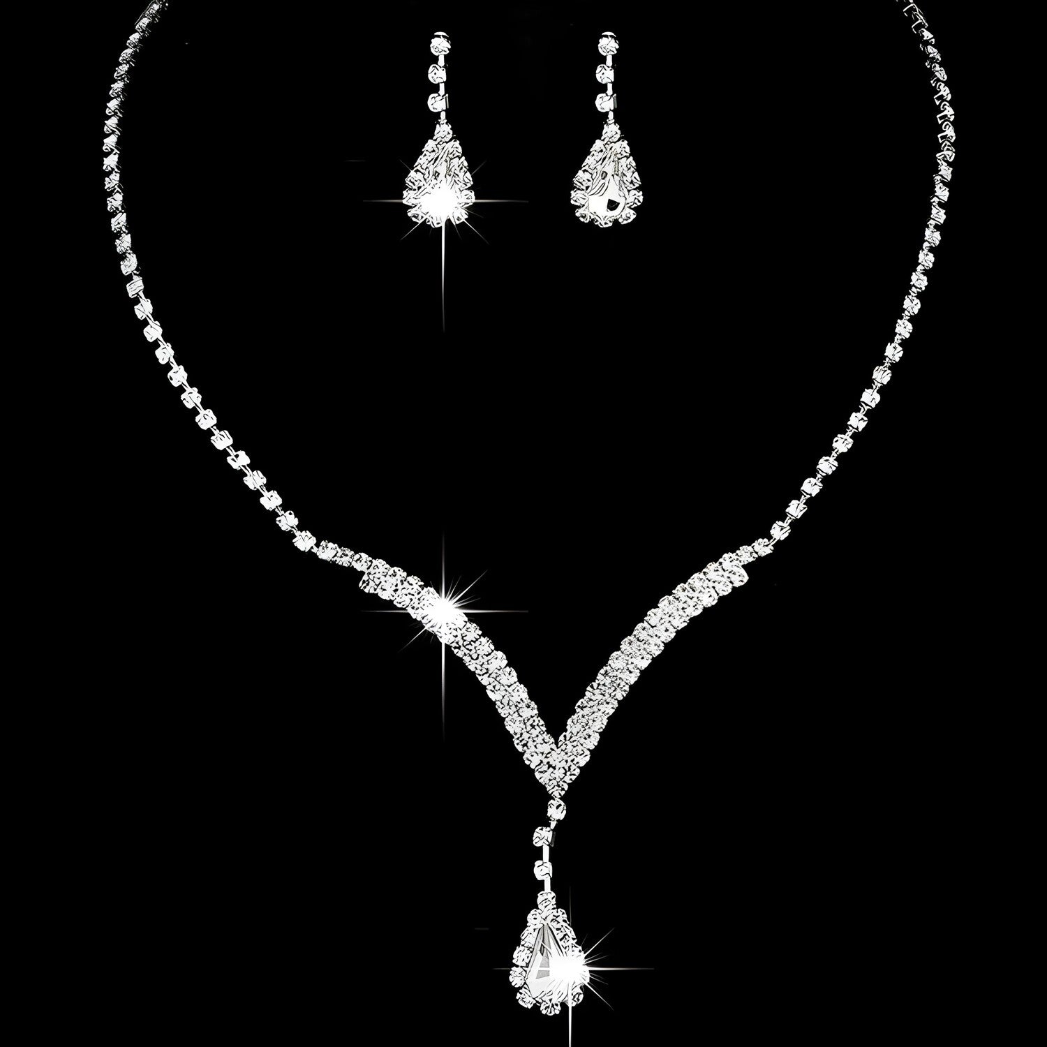 Set DR-29632 - Srebrna / Kristalna KP29632