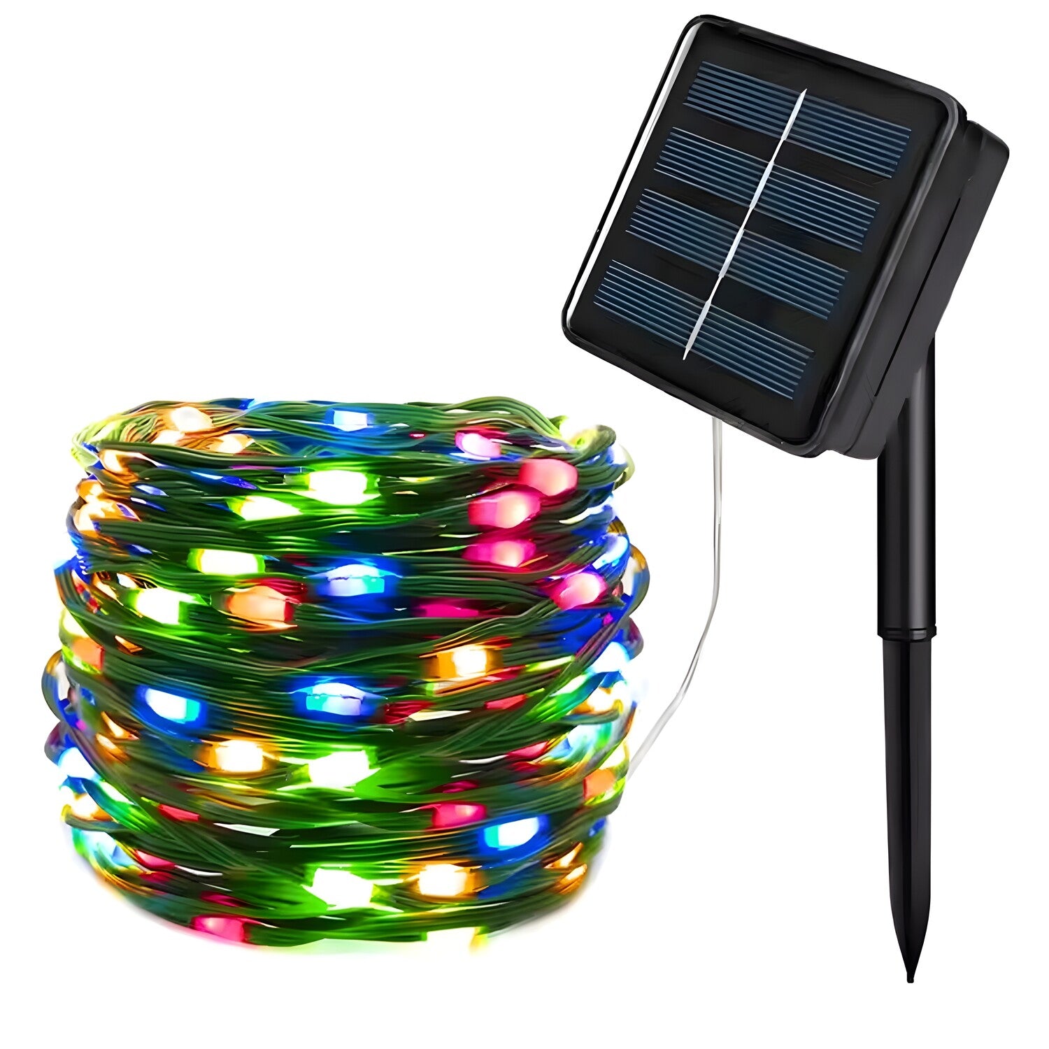 LED svjetla sa solarnim panelom - 20m (200 LED žarulja) - Višebojni KP36362