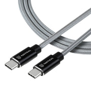 Tactical Aramid ekstra čvrsti kabel USB-C/USB-C 100W 20V/5A - 2m - Siva KP31194