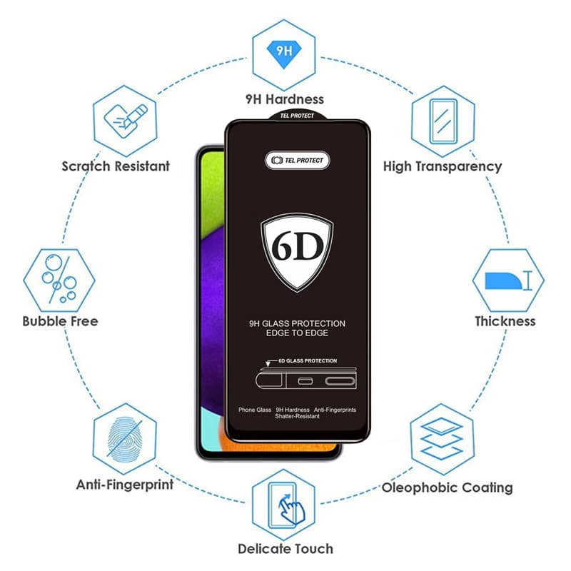 FULL GLUE 6D KALJENO STAKLO ZA HUAWEI P30 LITE BLACK