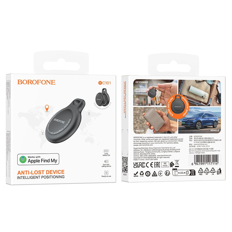 Borofone BC101 Exquisite nyomkövető - fekete