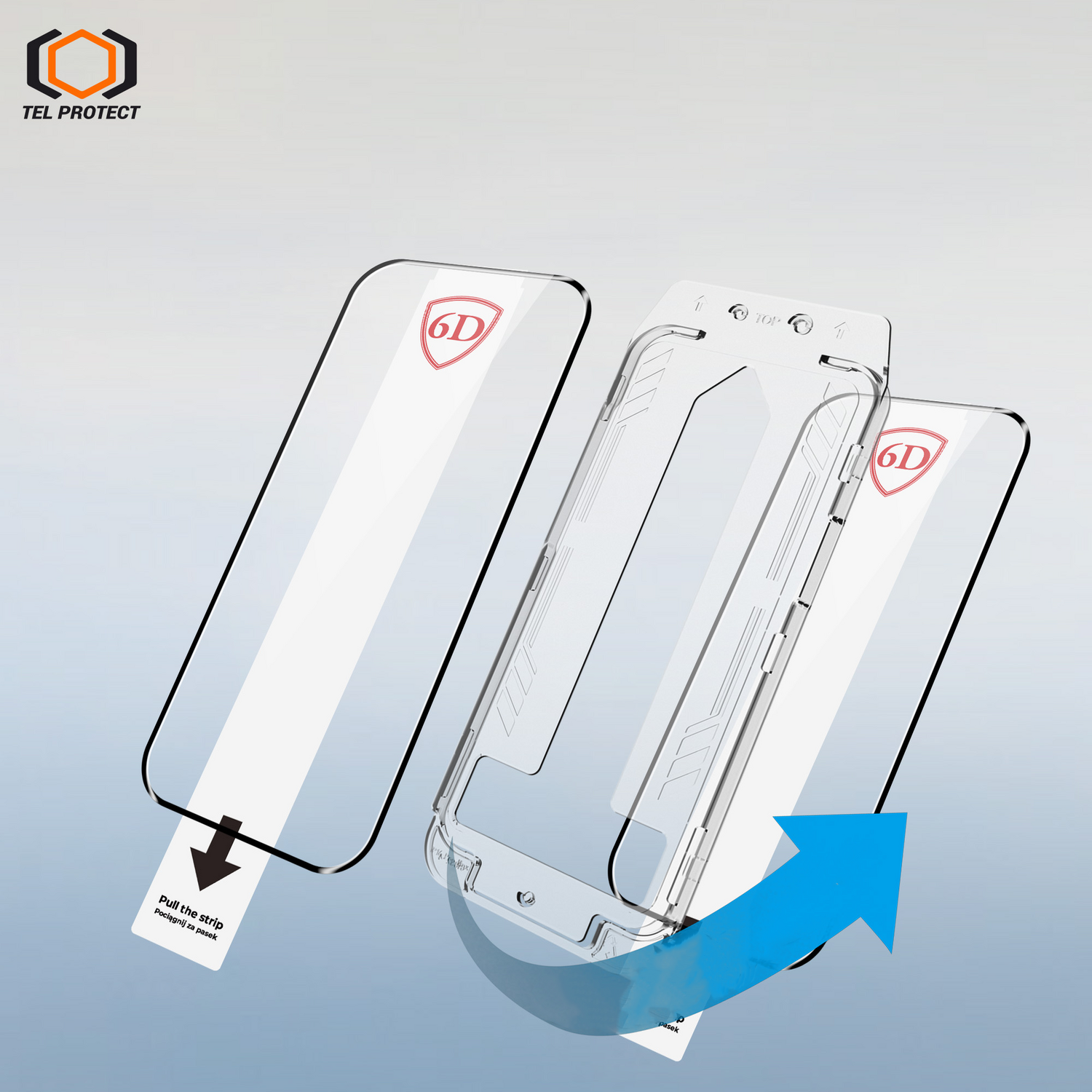 Tel Protect Dust-Free Easy Fit Full Glue 6D kaljeno staklo za iPhone 17 Pro crno - 2 komada