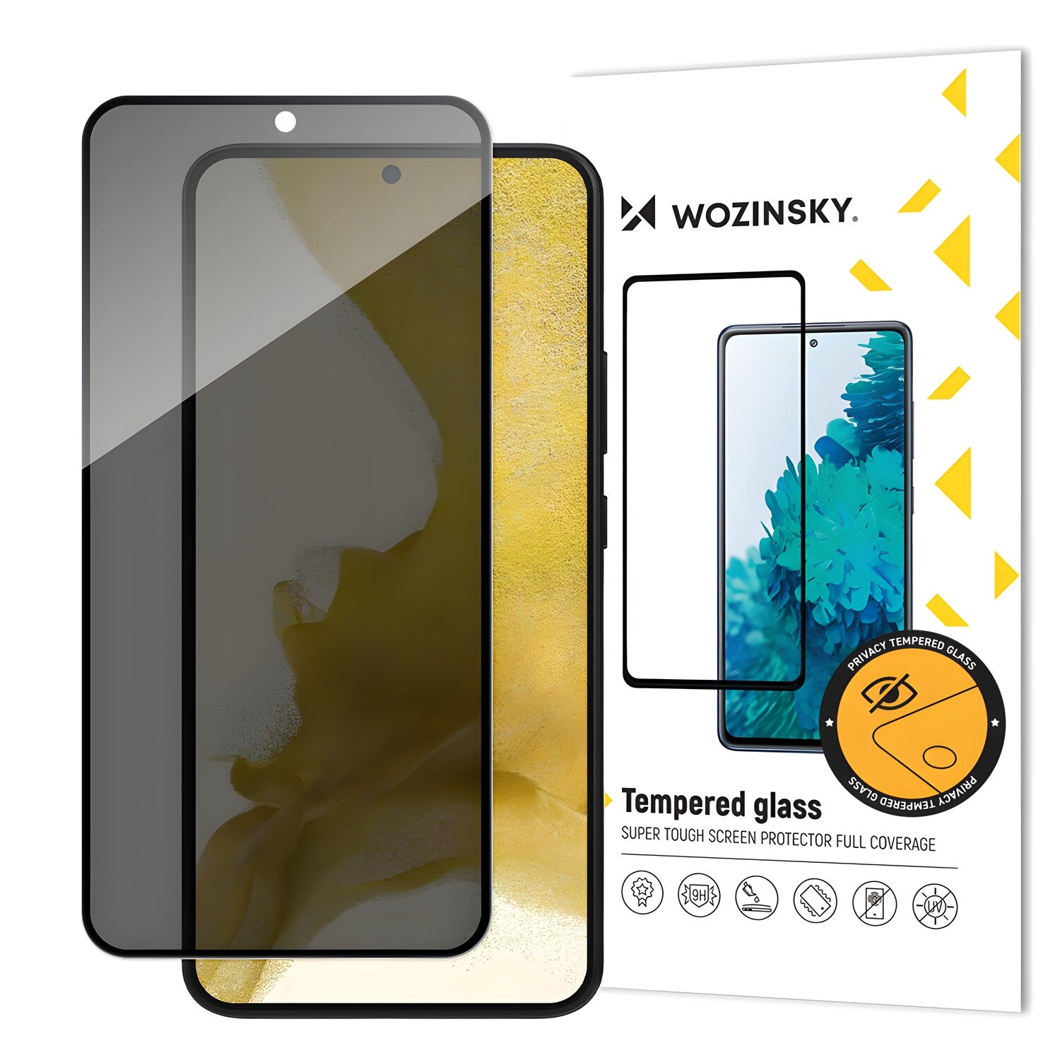 Wozinsky Privacy Glass tvrđeno staklo za Apple iPhone 16e/iPhone 13 Pro/iPhone 13/iPhone 14/iPhone 17e - Crna KP40670