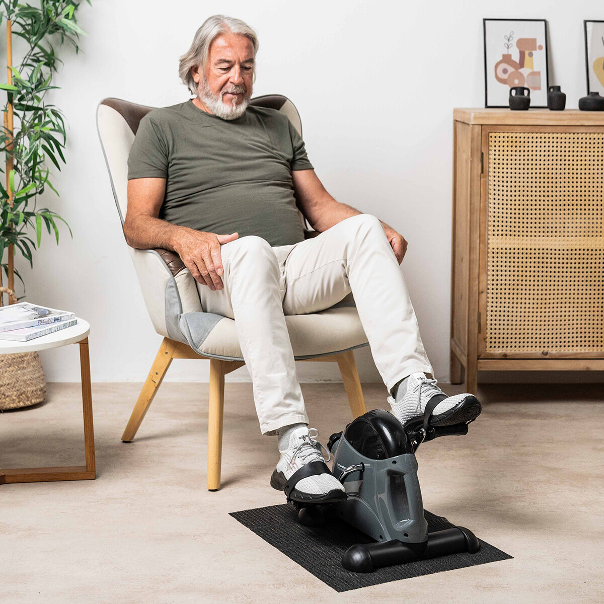 Statični pedalni uređaj za ruke i noge s podlogom Velora 2100 InnovaGoods