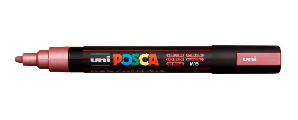 Marker Uni pc-5m Posca metallic rdeči