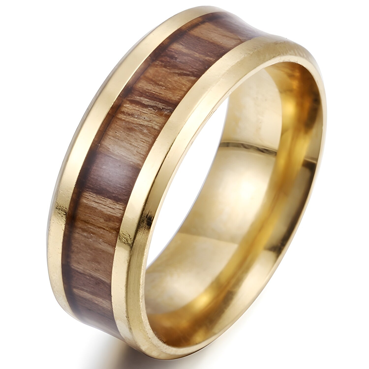 Prsten WO-17200 - Zlatna / Smeđa / 59mm KP17200