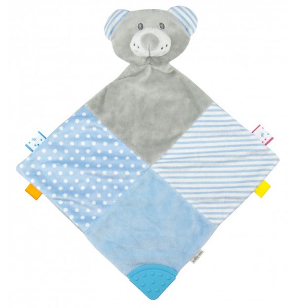 Pliš zvečko zeko grey&blue