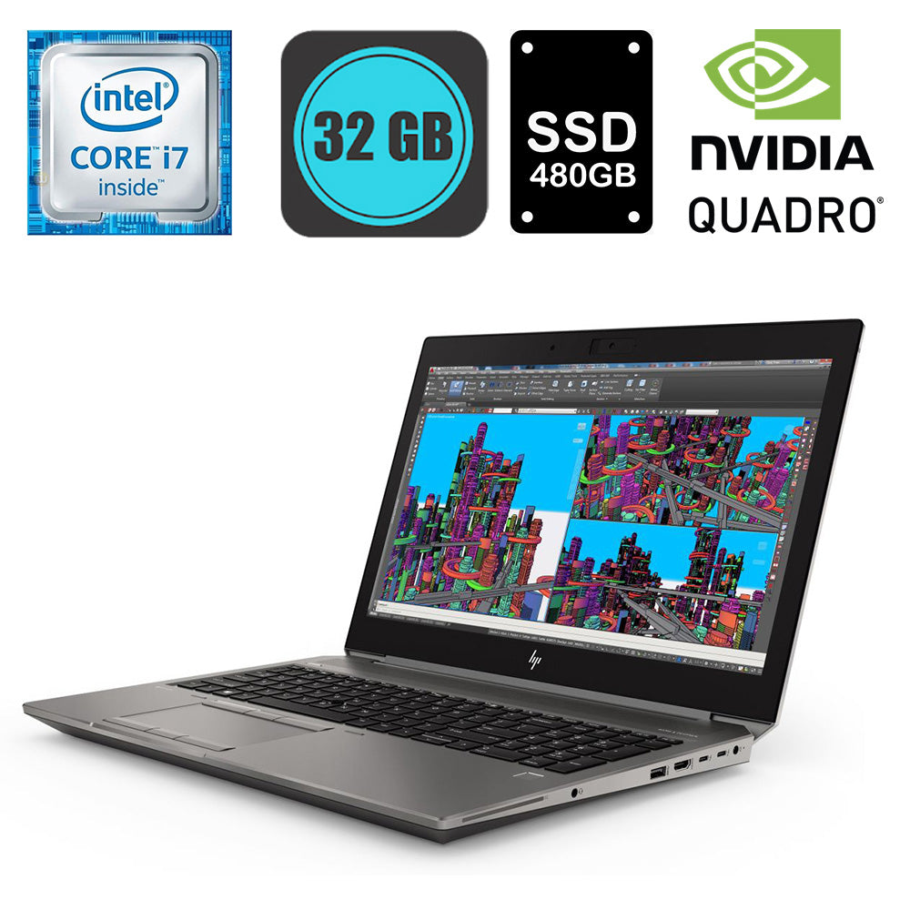 HP ZBook 15 G6 - Core i7, 32GB DDR4, 500GB SSD, RTX 3000