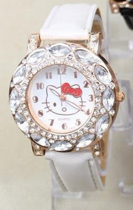 Hello Kitty gyerekóra cirkónia kövekkel fehér vagy rózsaszín színben